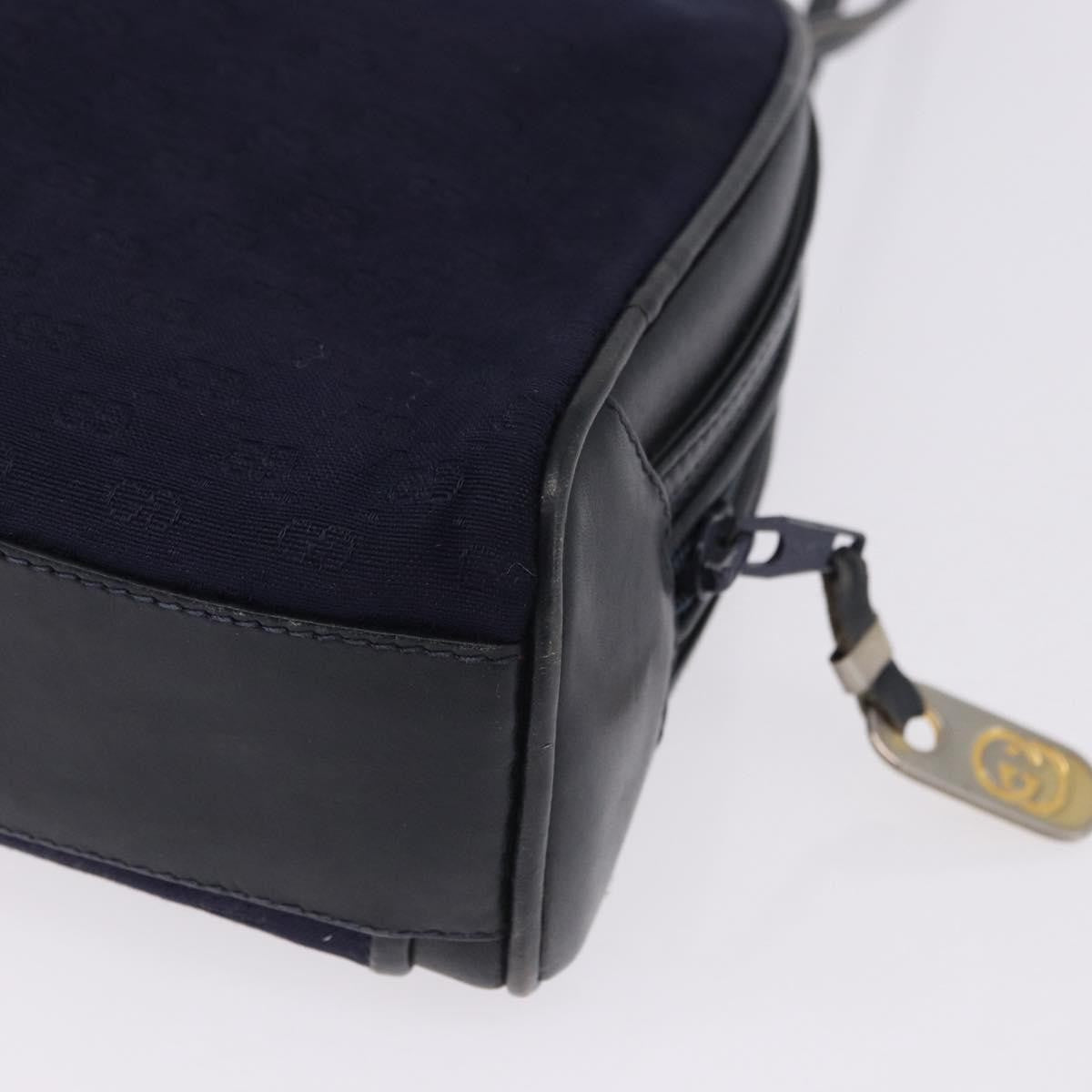 Gucci Micro Gg Canvas Canvas Navy Canvas Shoulder Bag Bag (Pre-Owned)