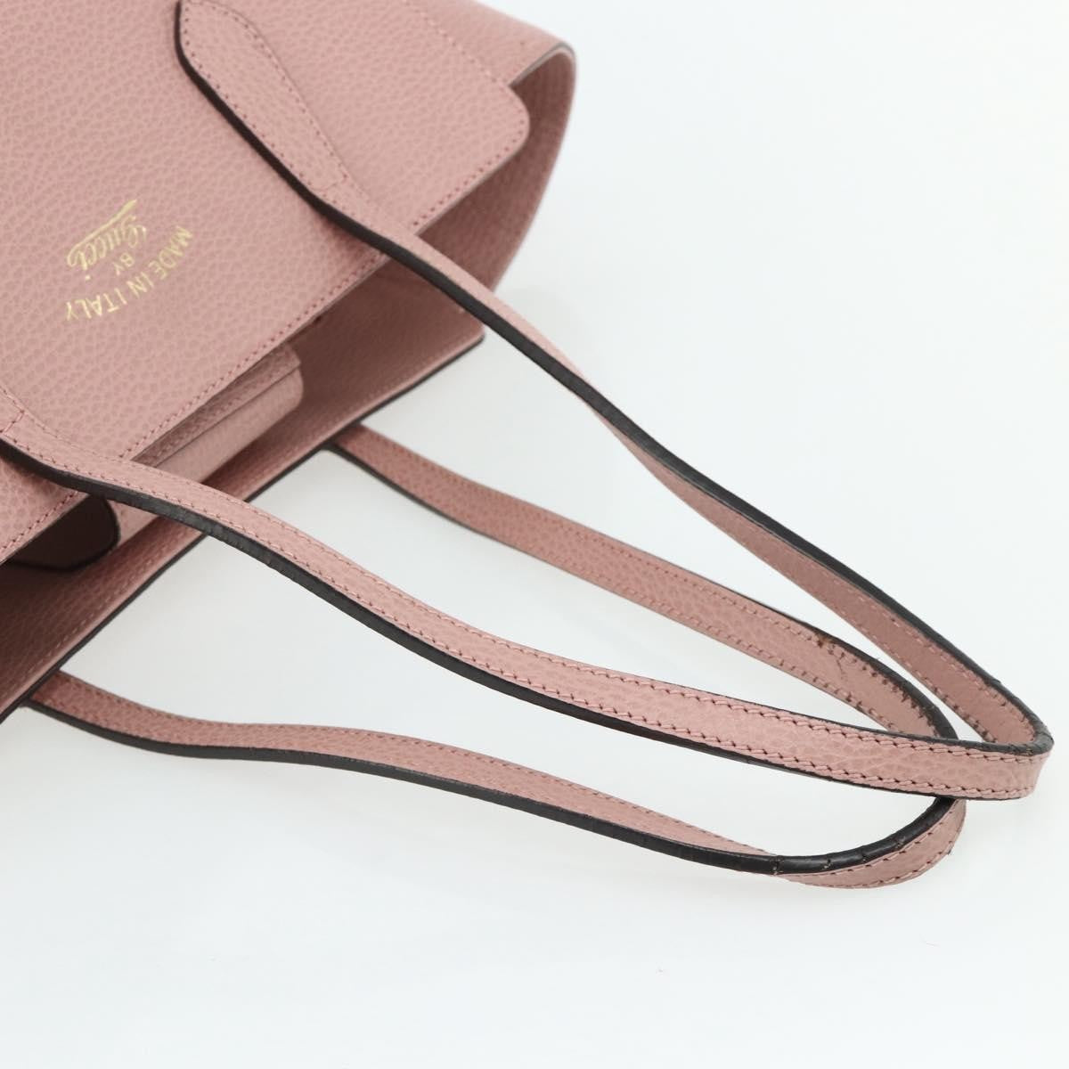Gucci Swing Tote Leather Pink Leather Tote Bag Bag (Pre-Owned)