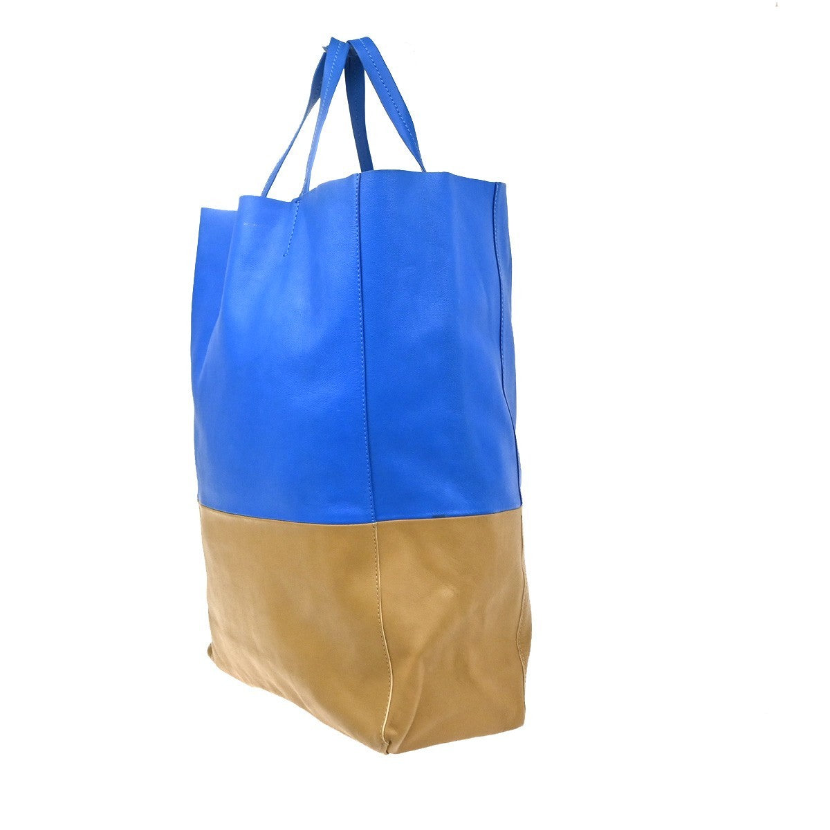 Celine Vertical Bi-Cabas Tote Leather Multicolour Leather Tote Bag Bag (Pre-Owned)