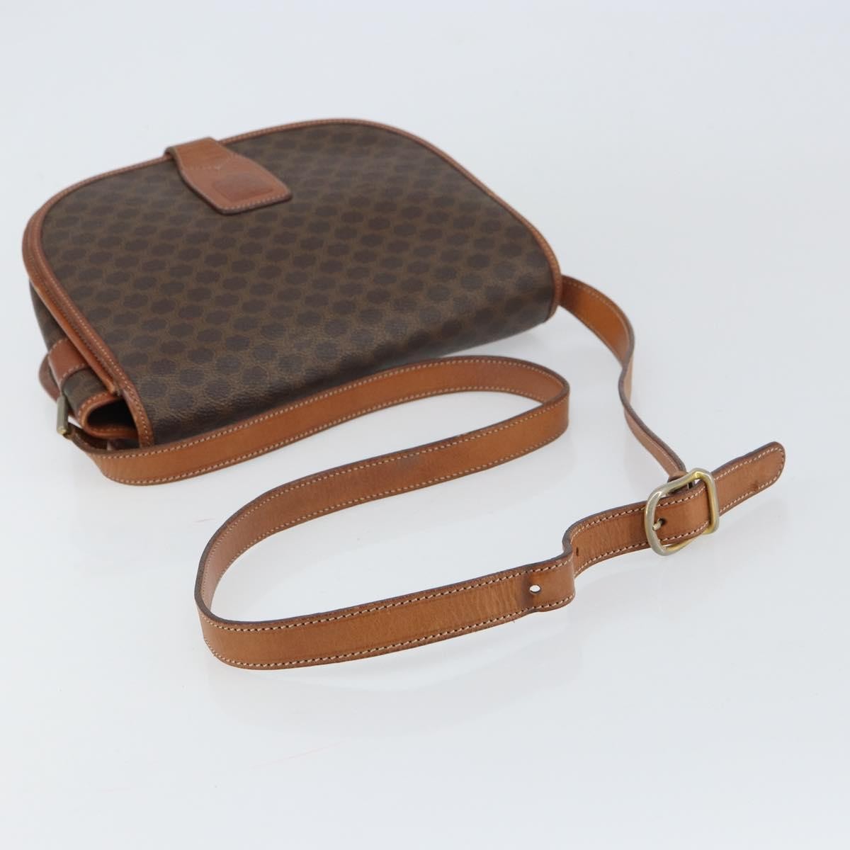 Celine Macadam Shoulder Pvc Leather Brown Pvc Crossbody Bag Bag (Pre-Owned)
