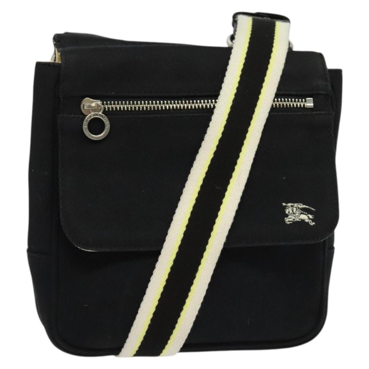 Burberry Blue Label Canvas Black Canvas Shoulder Bag Bag (Pre-Owned)