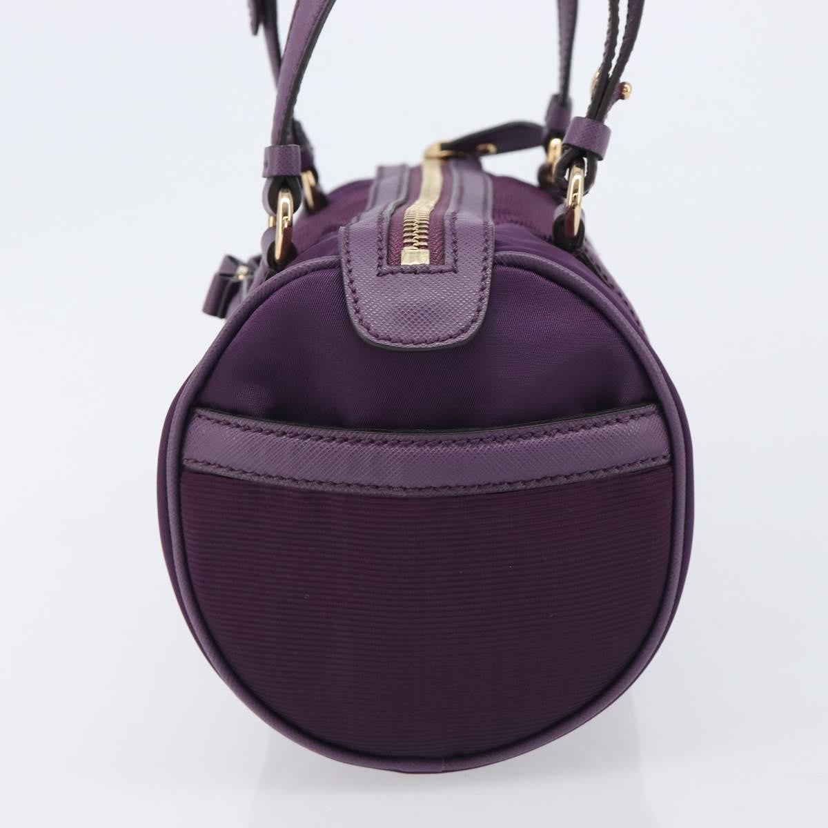 Salvatore Ferragamo Vara Bow Cylinder Bag Nylon Purple Nylon Shoulder Bag Bag (Pre-Owned)