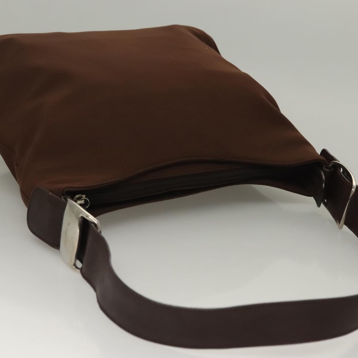 Salvatore Ferragamo Vala Canvas Brown Canvas Shoulder Bag Bag (Pre-Owned)