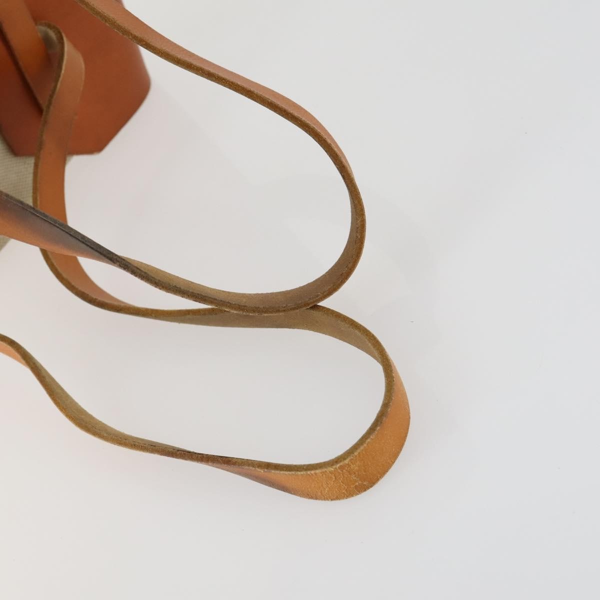 Hermes Herbag A Dos Toile Beige Canvas Backpack Bag (Pre-Owned)
