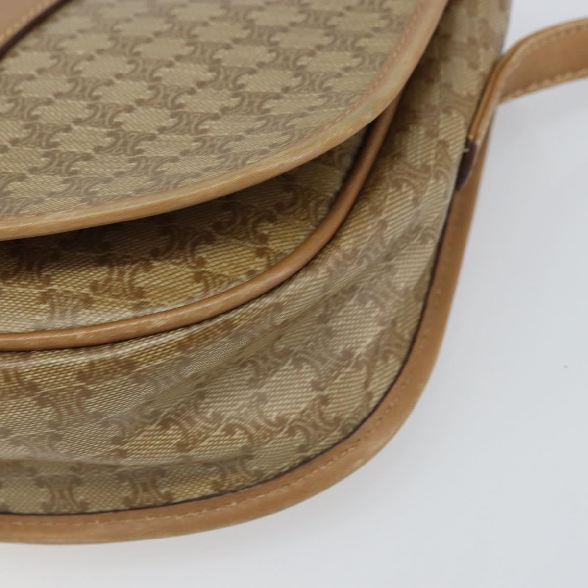 Celine Vintage Macadam Canvas Beige Canvas Shoulder Bag Bag (Pre-Owned)