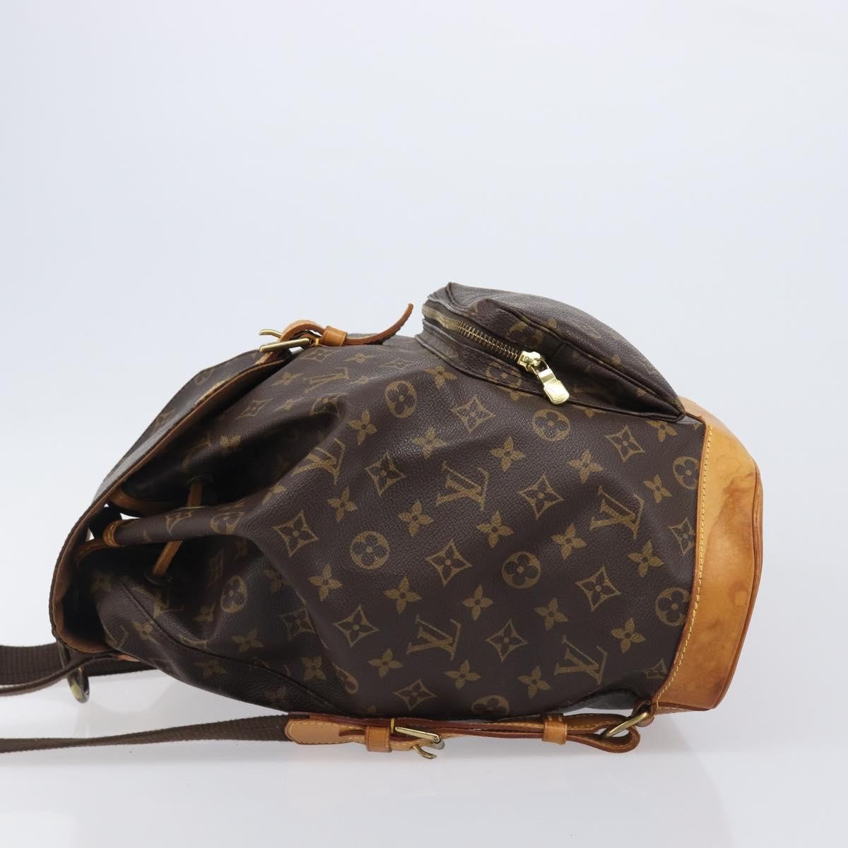 Louis Vuitton Vintage Montsouris Monogram Canvas Brown Canvas Backpack Bag (Pre-Owned)