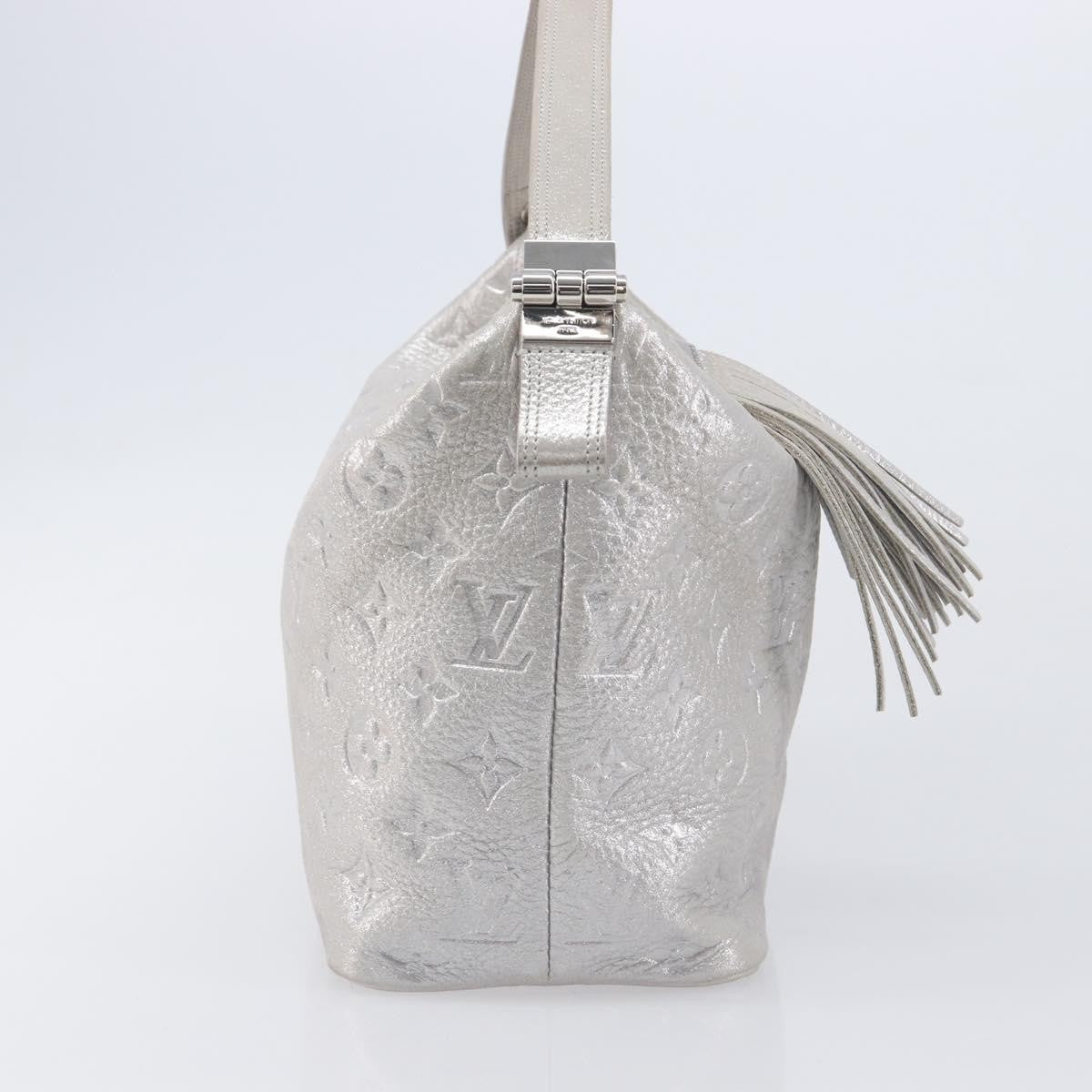 Louis Vuitton Halo Limited Edition Shimmer Monogram Embossed Leather Silver Leather Handbag (Pre-Owned)