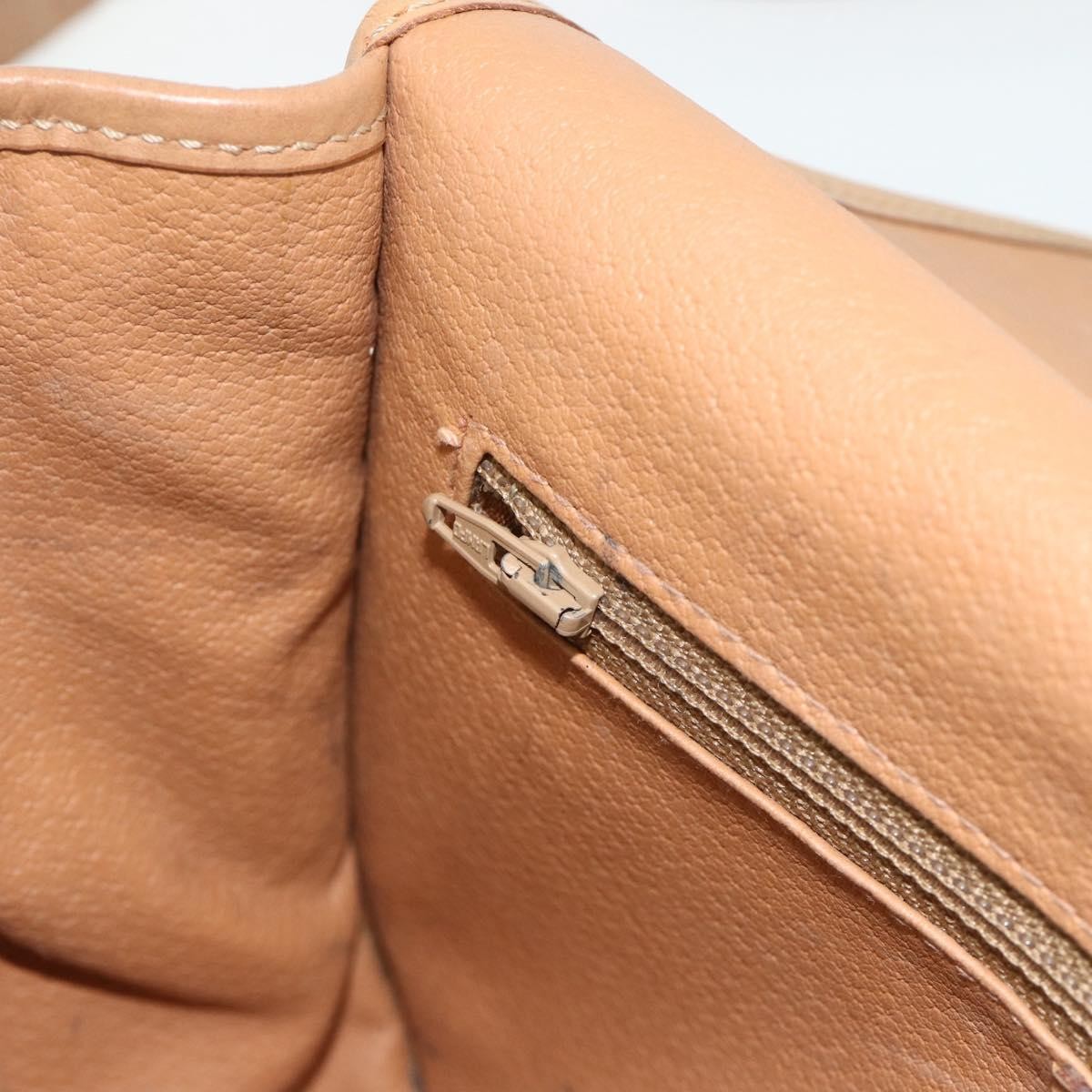 Celine Vintage Macadam Canvas And Leather Brown Canvas Shoulder Bag Bag (Pre-Owned)