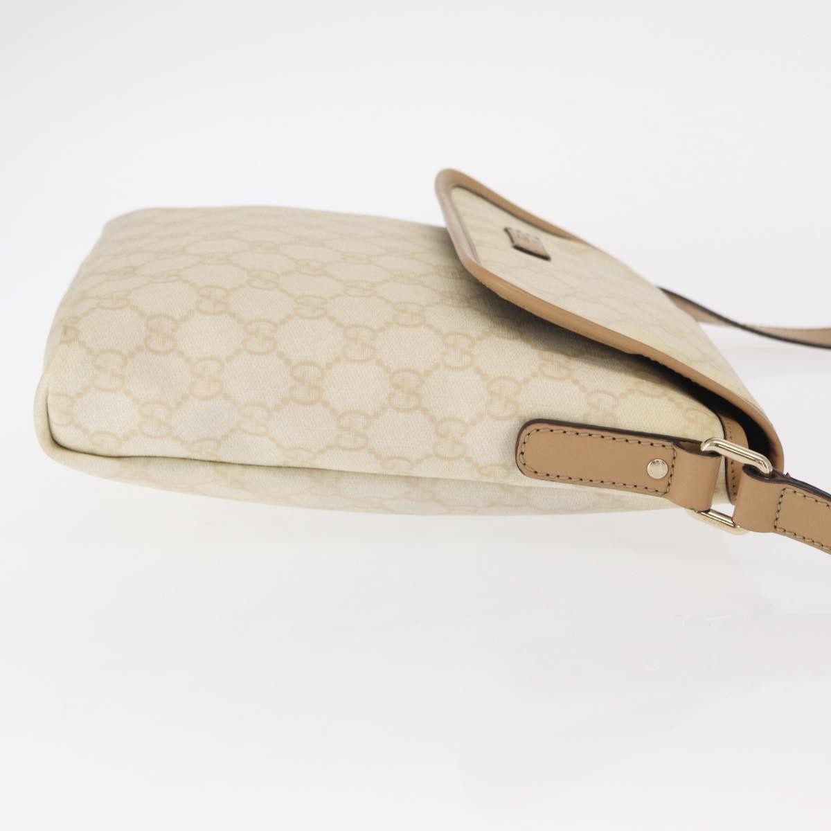 Gucci Flap Messenger Gg Coated Canvas White Pvc Shoulder Bag Bag (Pre-Owned)