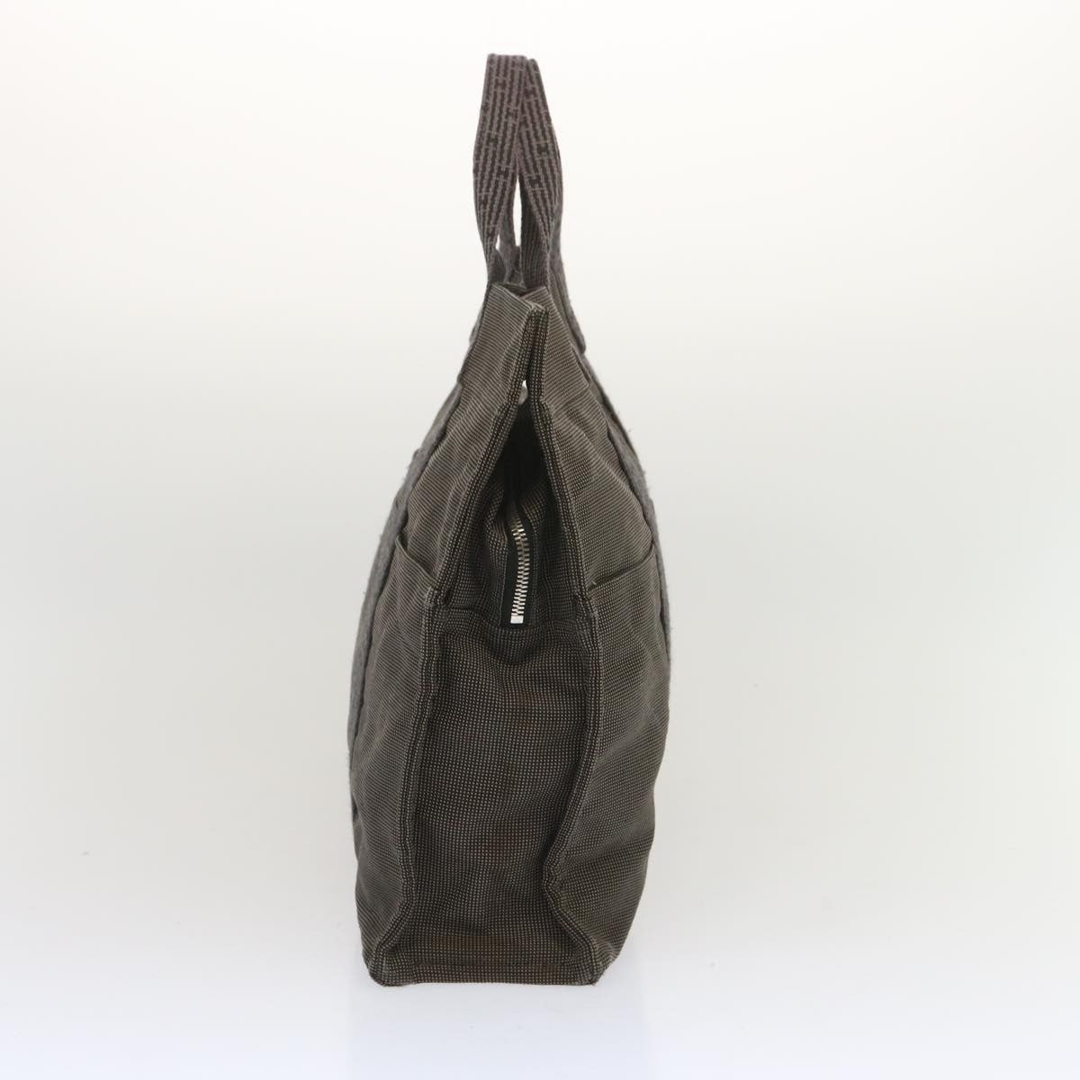 Hermes Fourre-Tout Herline Canvas Gray Canvas Tote Bag Bag (Pre-Owned)