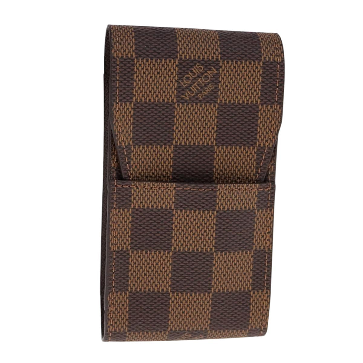 Louis Vuitton Etui Cigarette Case Damier Canvas Brown Canvas Wallets Accessory (Pre-Owned)