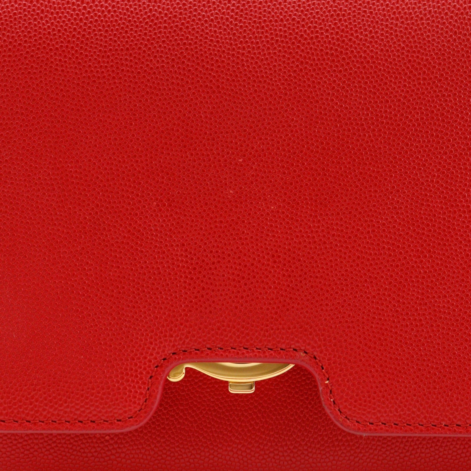 Burberry Tb Flap Leather Red Leather Clutche & Pouche Bag (Pre-Owned)