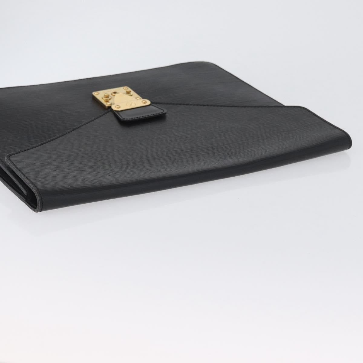 Louis Vuitton Porte-Documents Senateur Epi Leather Black Leather Briefcase Bag (Pre-Owned)
