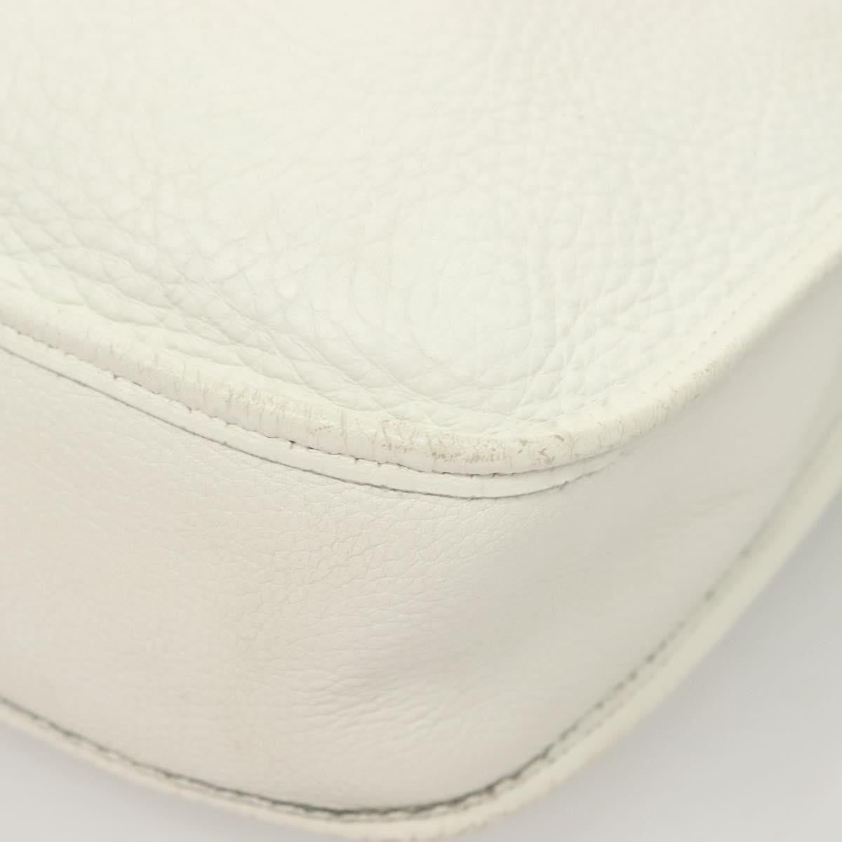 Hermes Evelyne Bag Gen I Togo White Leather Handbag (Pre-Owned)