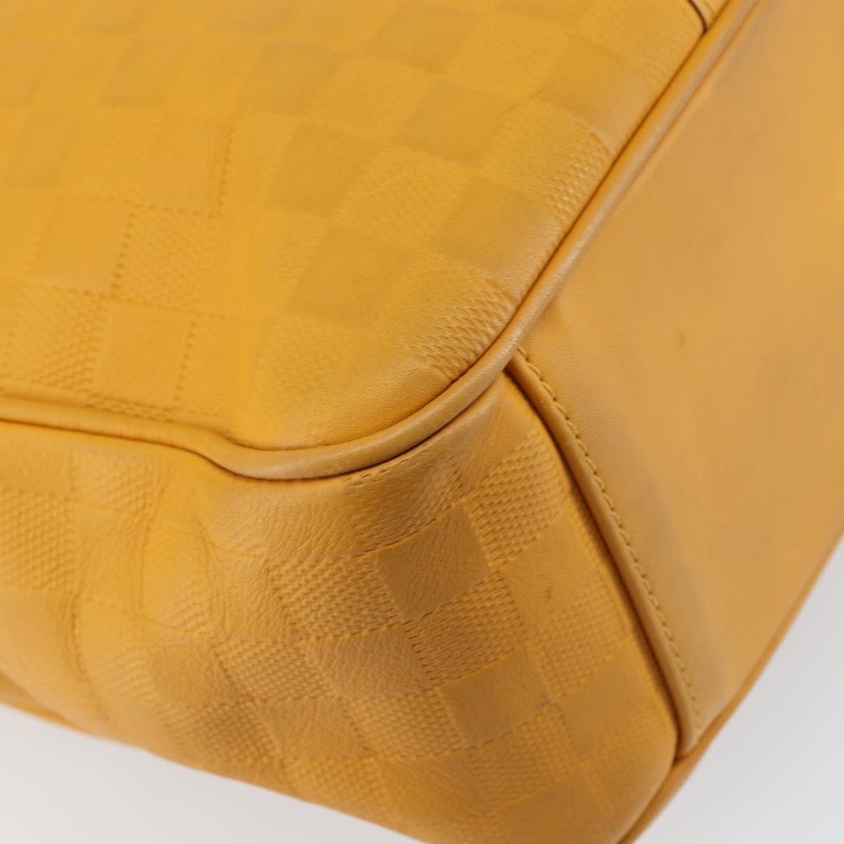 Louis Vuitton Tadao Damier Infini Leather Yellow Leather Handbag (Pre-Owned)