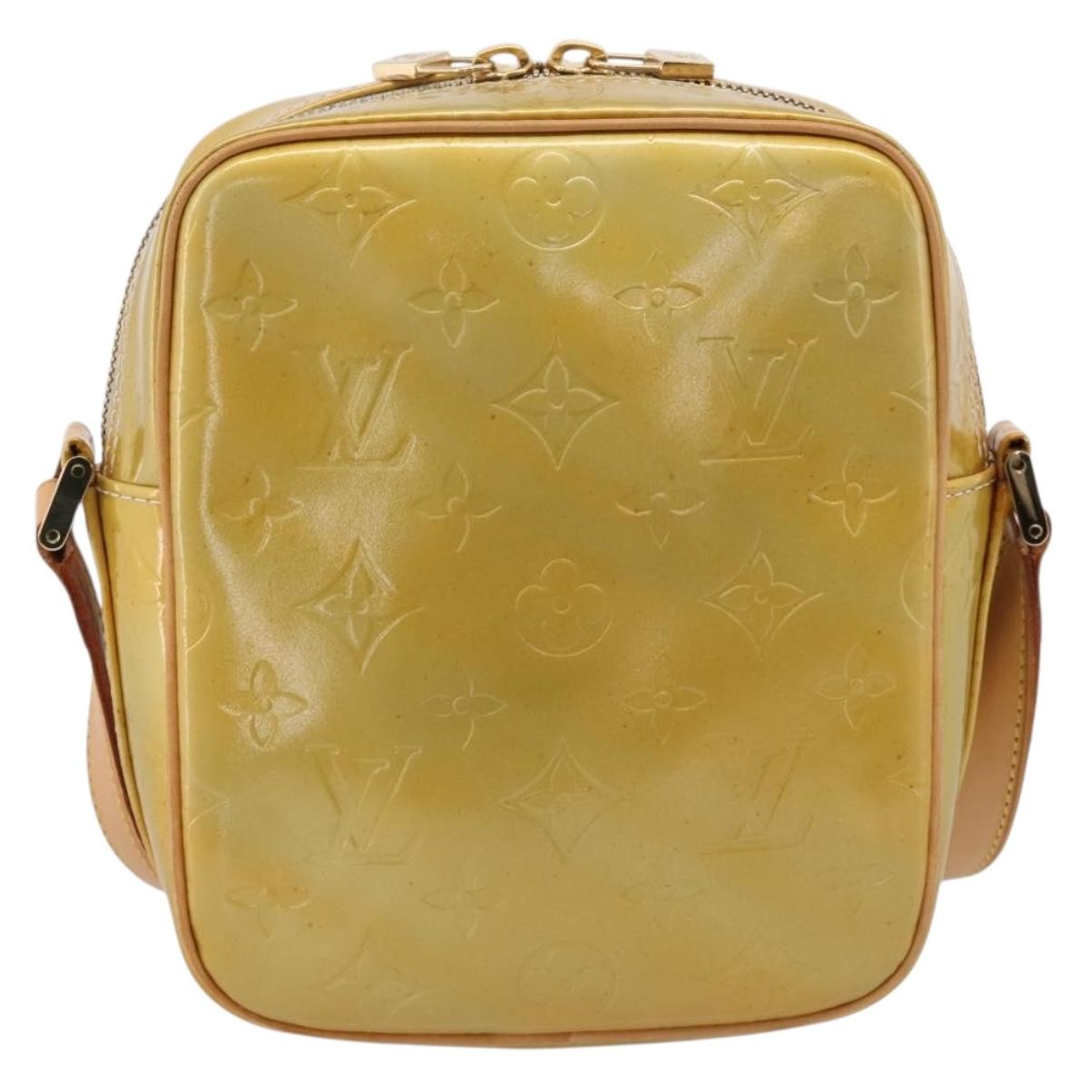 Louis Vuitton Wooster Monogram Vernis Yellow Patent_Leather Handbag (Pre-Owned)