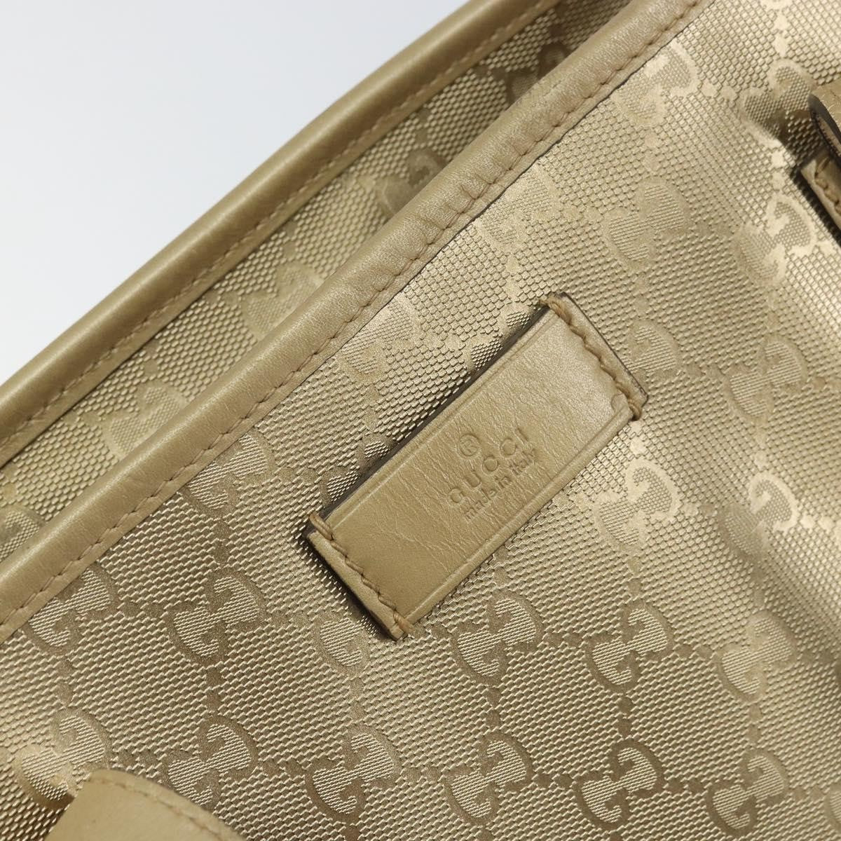 Gucci Plus Gg Imprime Gold Pvc Tote Bag Bag (Pre-Owned)