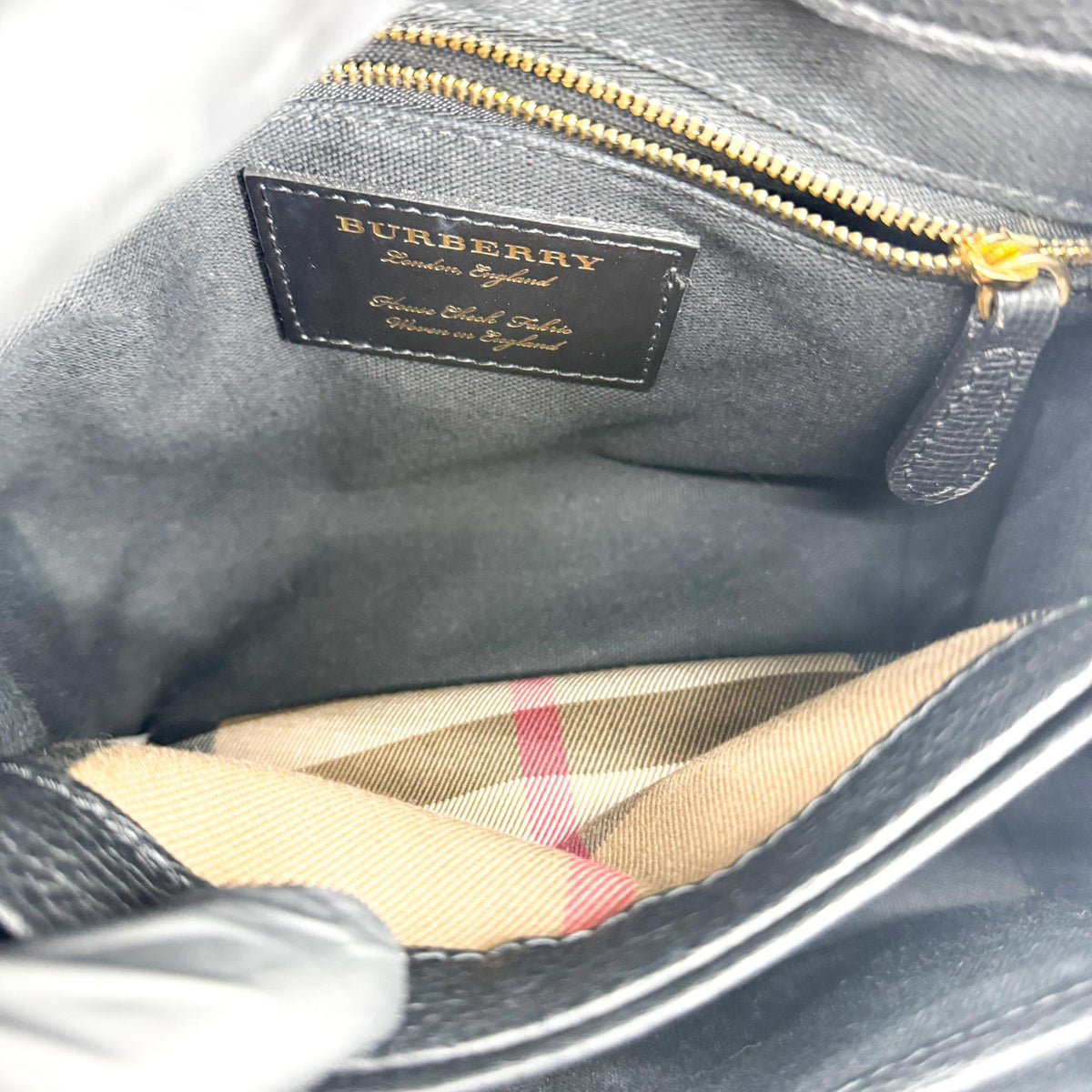 Burberry Camberley Top Handle Leather Black Leather Handbag (Pre-Owned)
