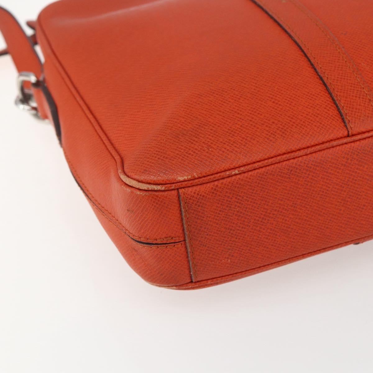 Louis Vuitton Porte-Documents Voyage Taiga Leather Orange Leather Briefcase Bag (Pre-Owned)