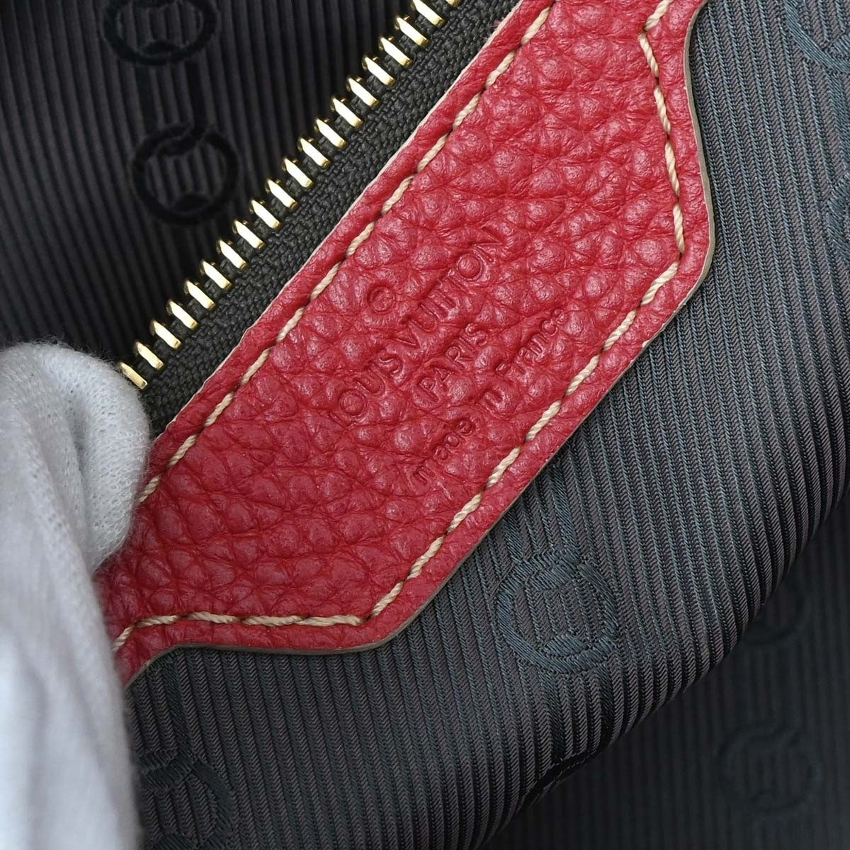 Louis Vuitton Carryall Leather Red Leather Travel Bag Bag (Pre-Owned)