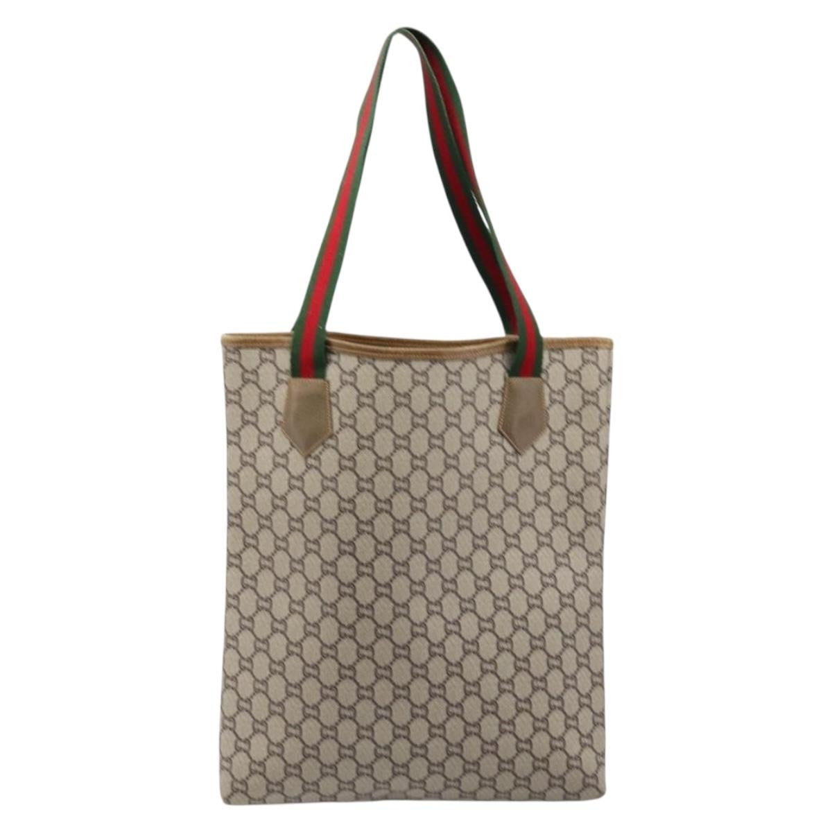 Gucci Ophidia Front Pocket Gg Coated Canvas Beige Canvas Briefcase Bag (Pre-Owned)