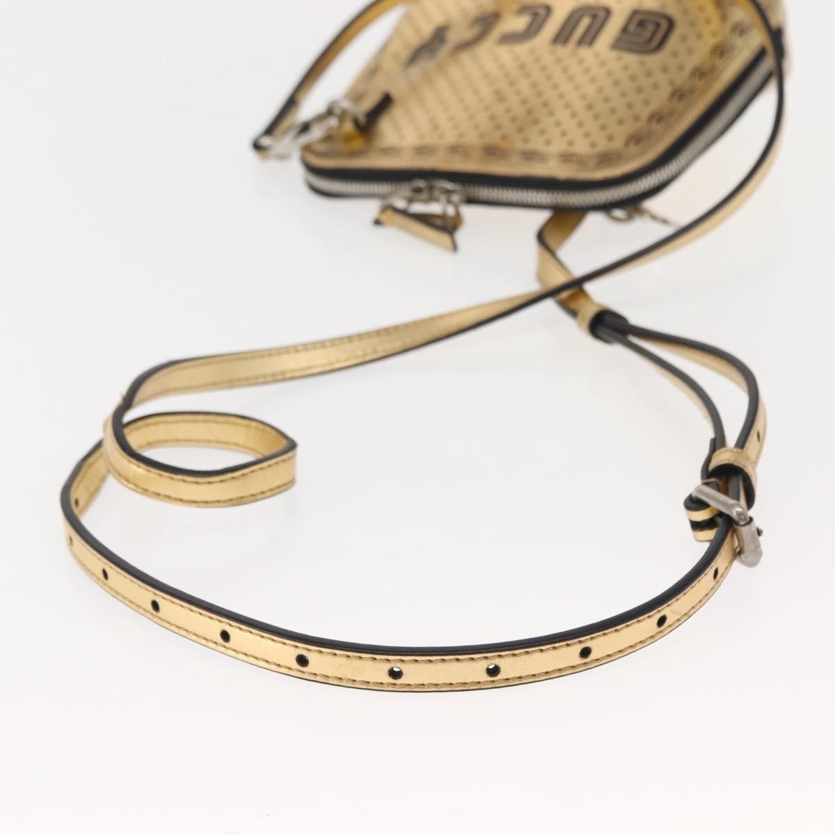Gucci Dome Limited Edition Printed Leather Gold Leather Crossbody Bag Bag (Pre-Owned)