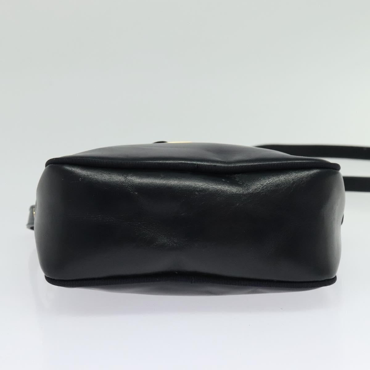 Salvatore Ferragamo Vala Leather Navy Leather Shoulder Bag Bag (Pre-Owned)