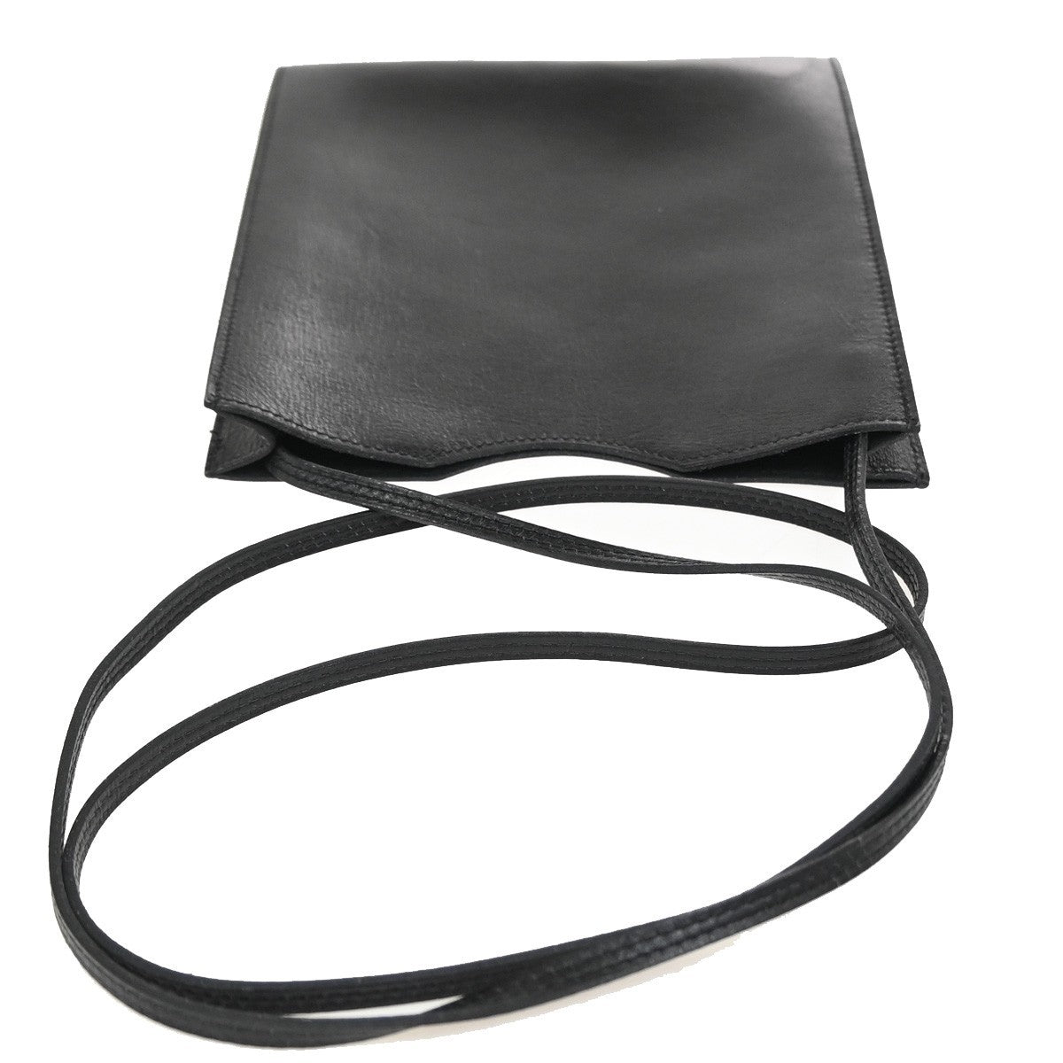 Hermes Onimaitou Pochette Box Calf Black Leather Clutche & Pouche Bag (Pre-Owned)