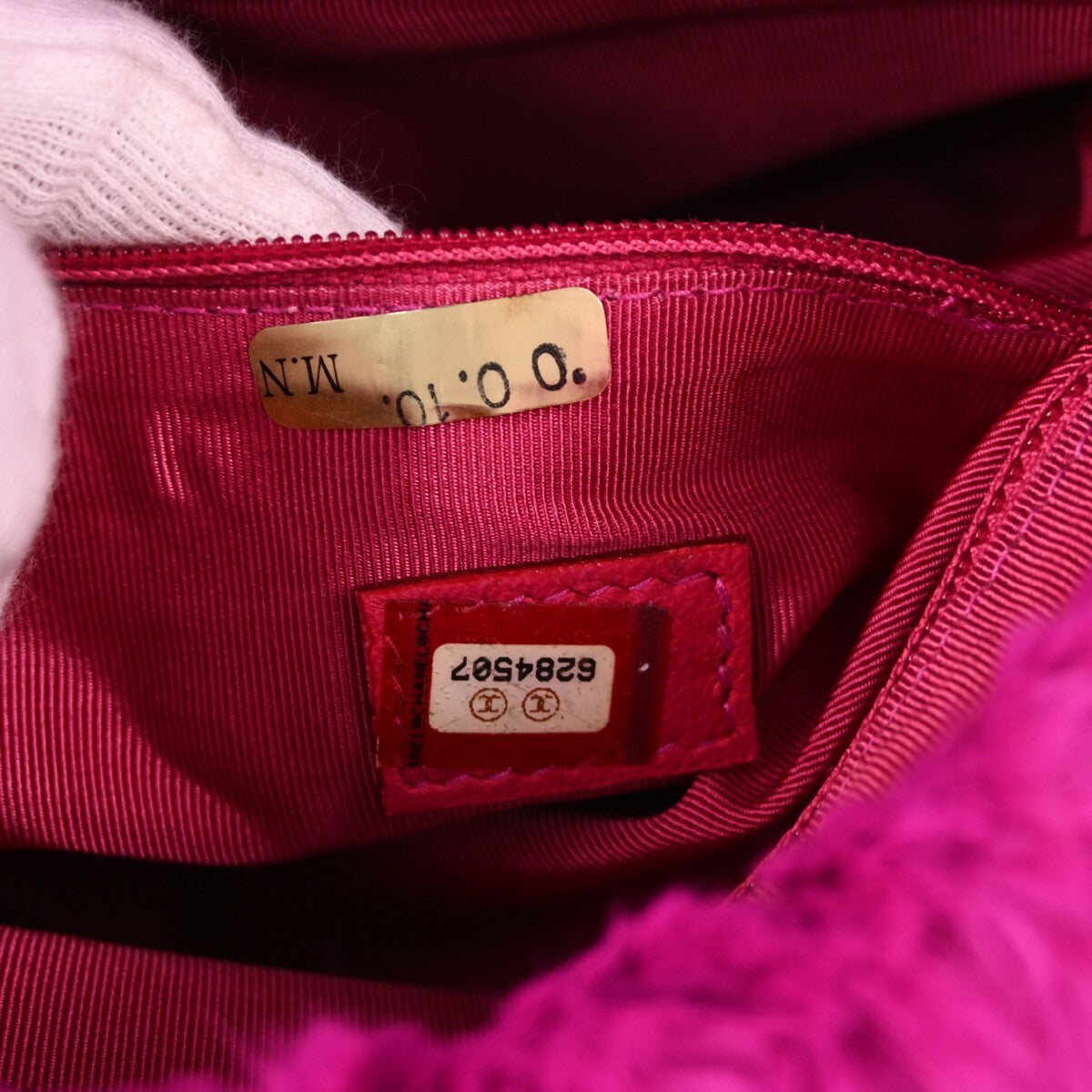 Chanel Vintage Cc Chain Rabbit Fur Pink Fur Shoulder Bag Bag (Pre-Owned)