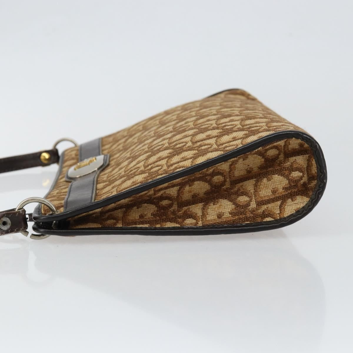 Christian Dior Vintage Trotter Diorissimo Canvas Brown Canvas Shoulder Bag Bag (Pre-Owned)