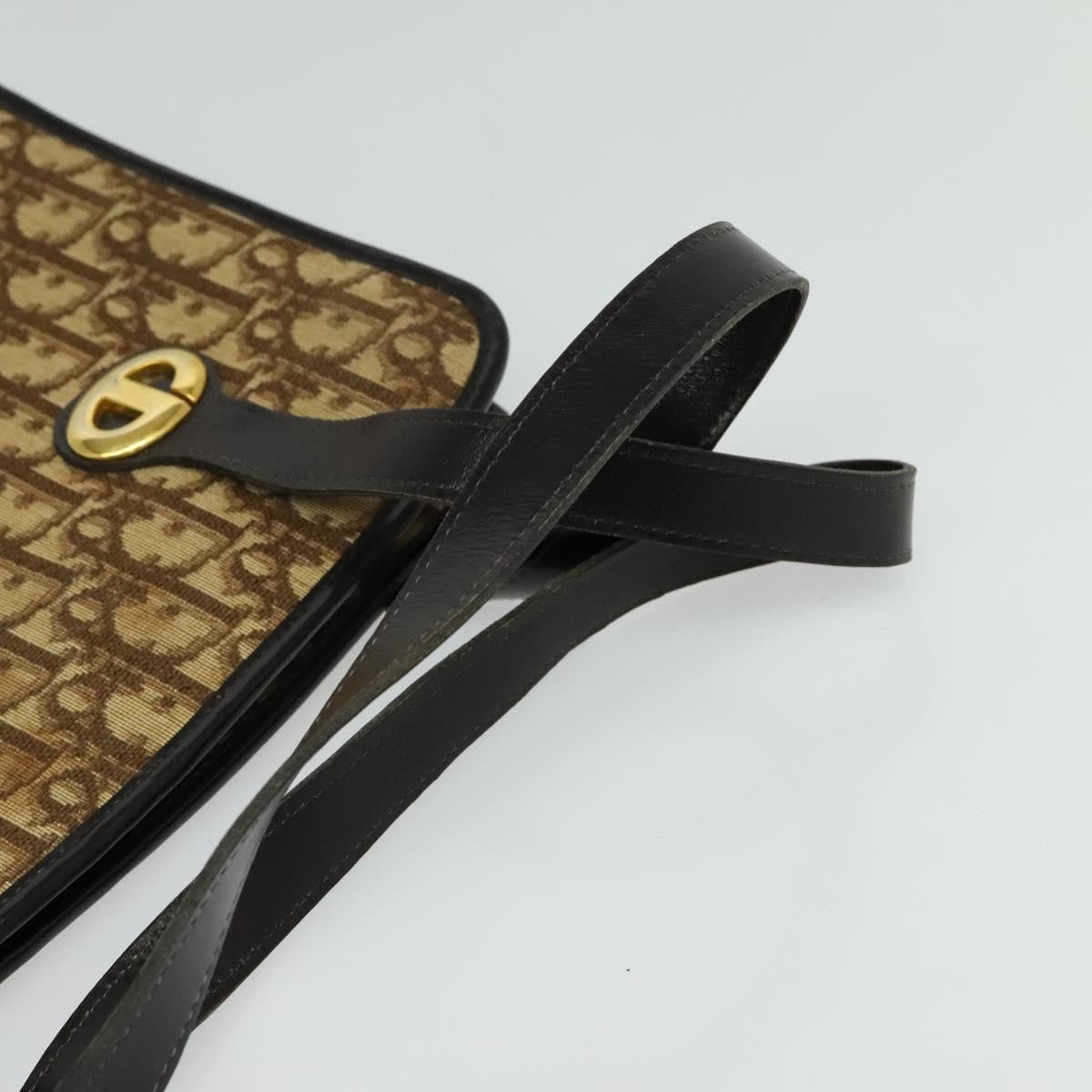 Christian Dior Vintage Trotter Canvas Brown Canvas Handbag (Pre-Owned)