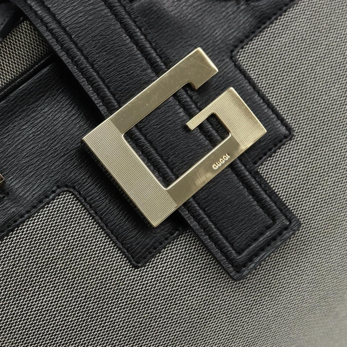 Gucci Vintage Square G Canvas Gray Canvas Handbag (Pre-Owned)