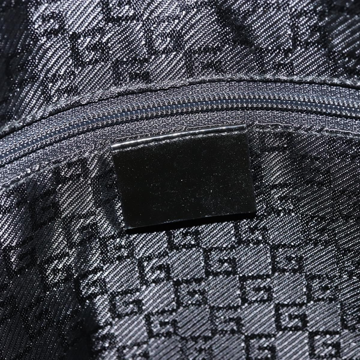 Gucci Vintage Tote Canvas Black Canvas Tote Bag Bag (Pre-Owned)