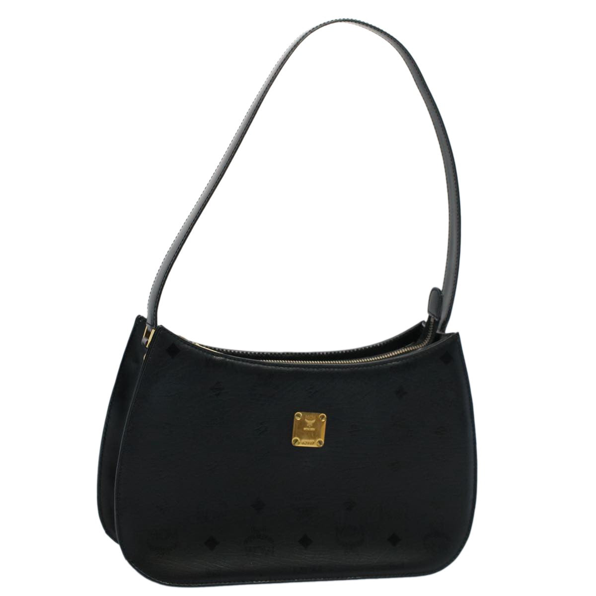 MCM Vintage Vicetos Leather Black Leather Shoulder Bag Bag (Pre-Owned)