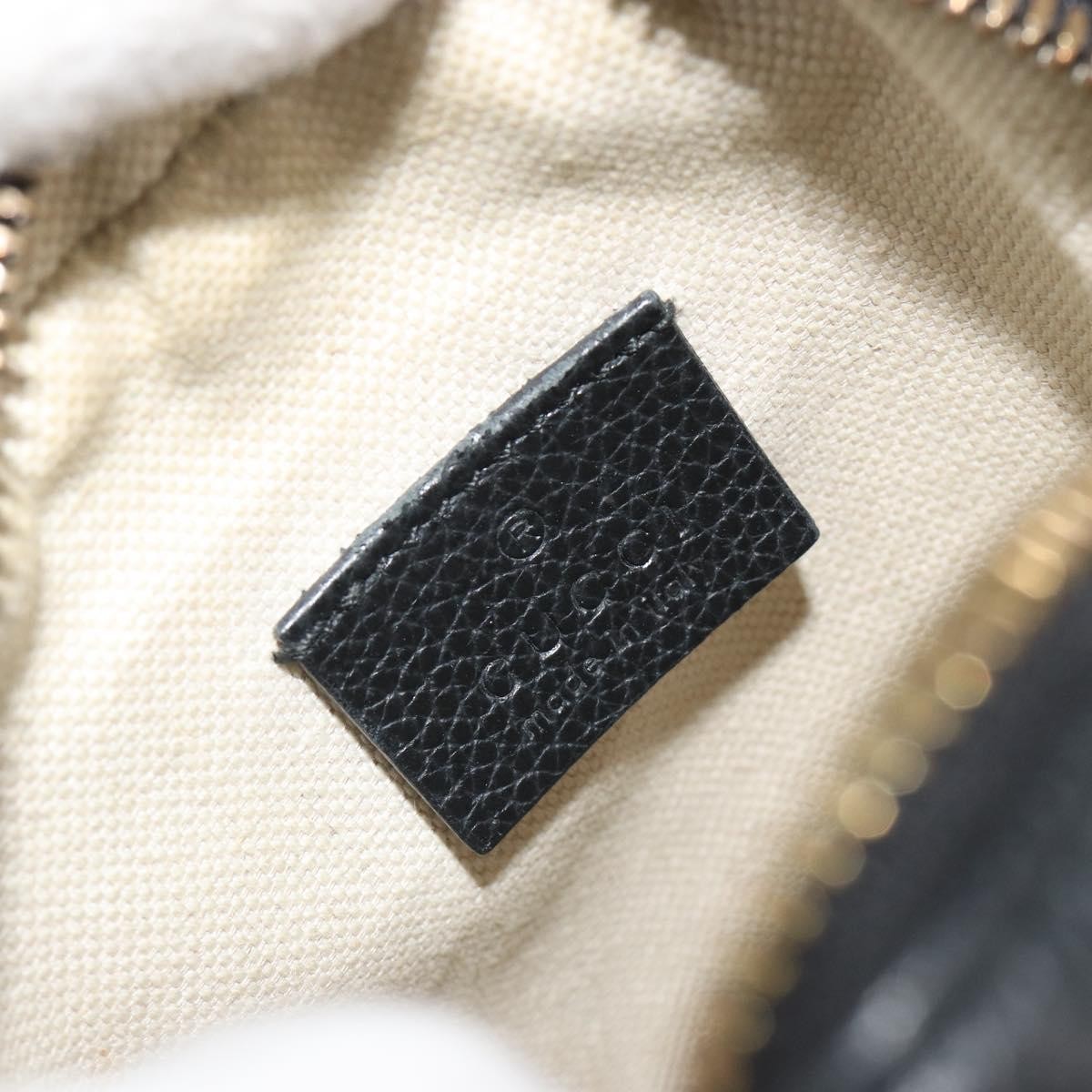 Gucci Logo Zip Messenger Printed Leather Black Leather Clutche & Pouche Bag (Pre-Owned)