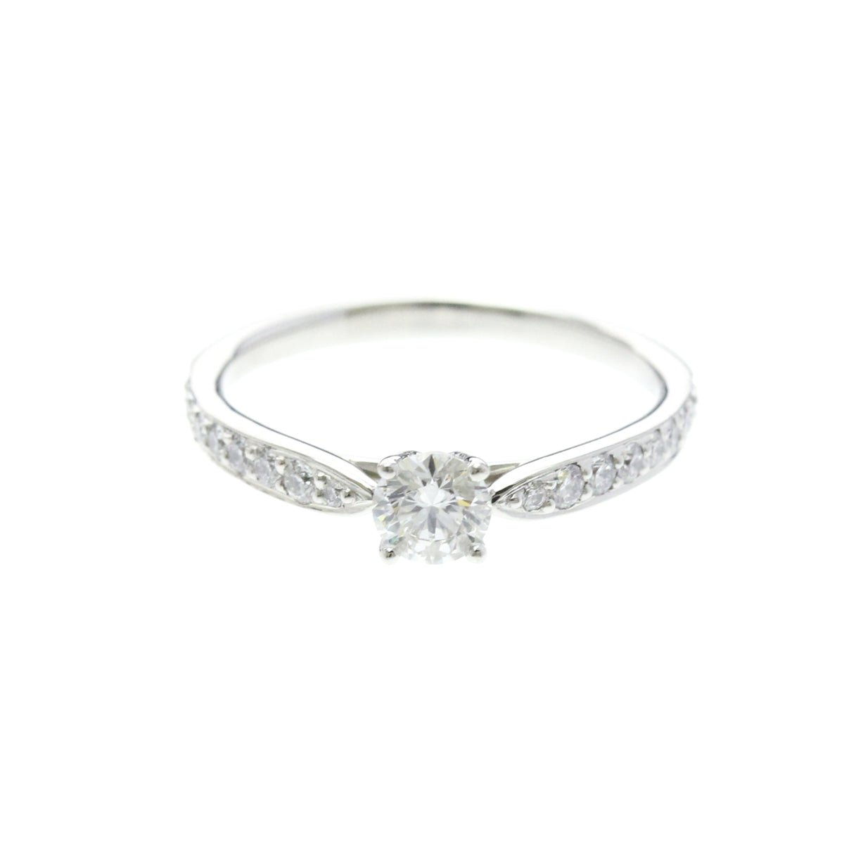Tiffany & Co. Harmony Band Platinum And Diamonds Silver Platinum Ring Jewelry (Pre-Owned)