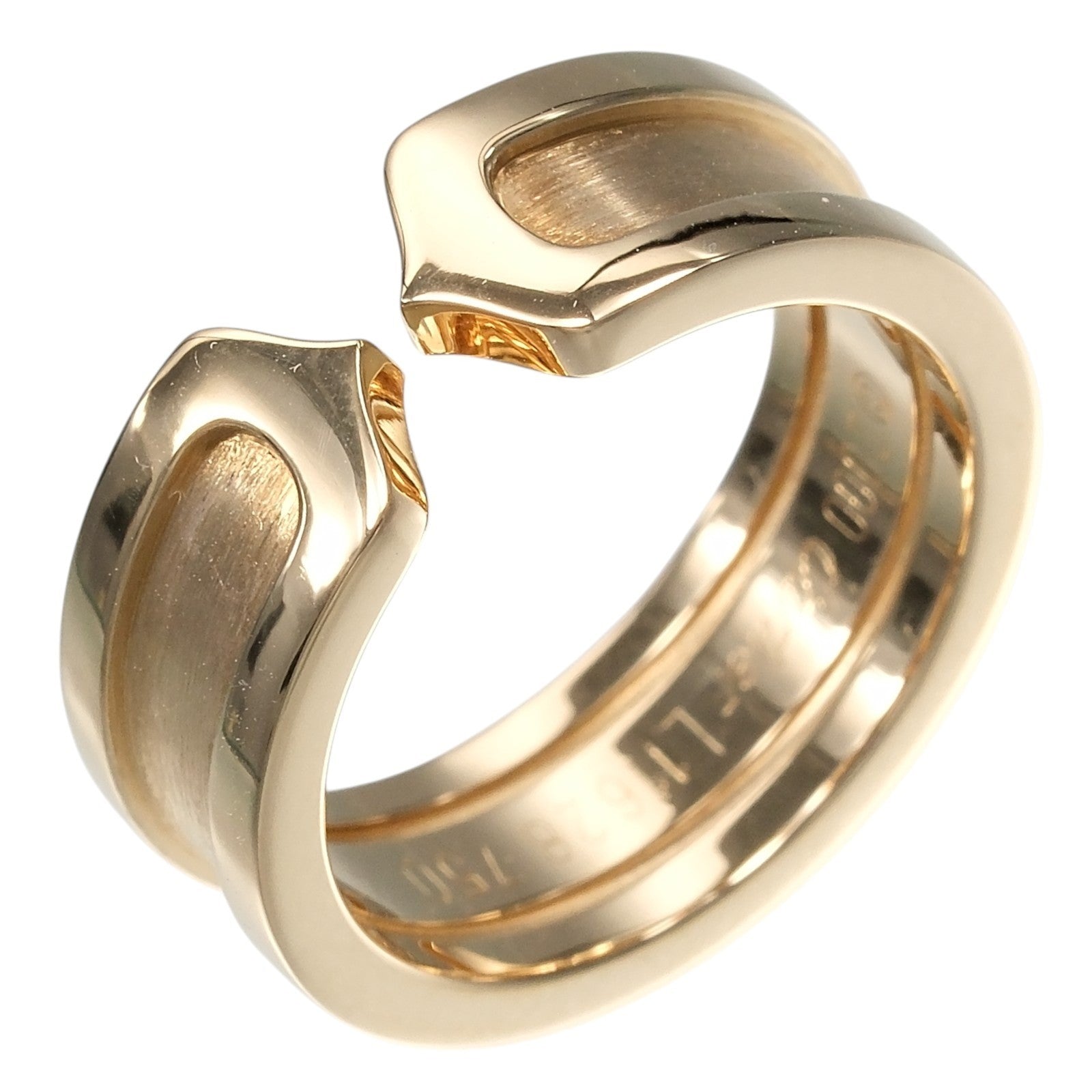 Cartier 2C De Cartier 18K Yellow Gold Gold Yellow_Gold Ring Jewelry (Pre-Owned)
