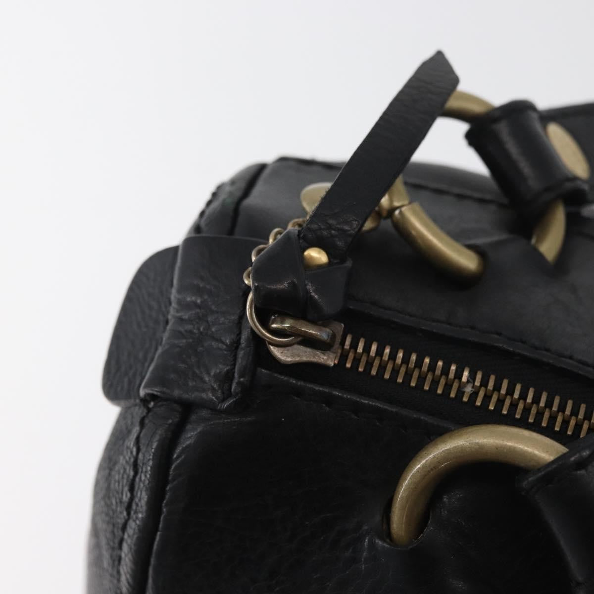 Celine Vintage Leather Black Leather Handbag (Pre-Owned)