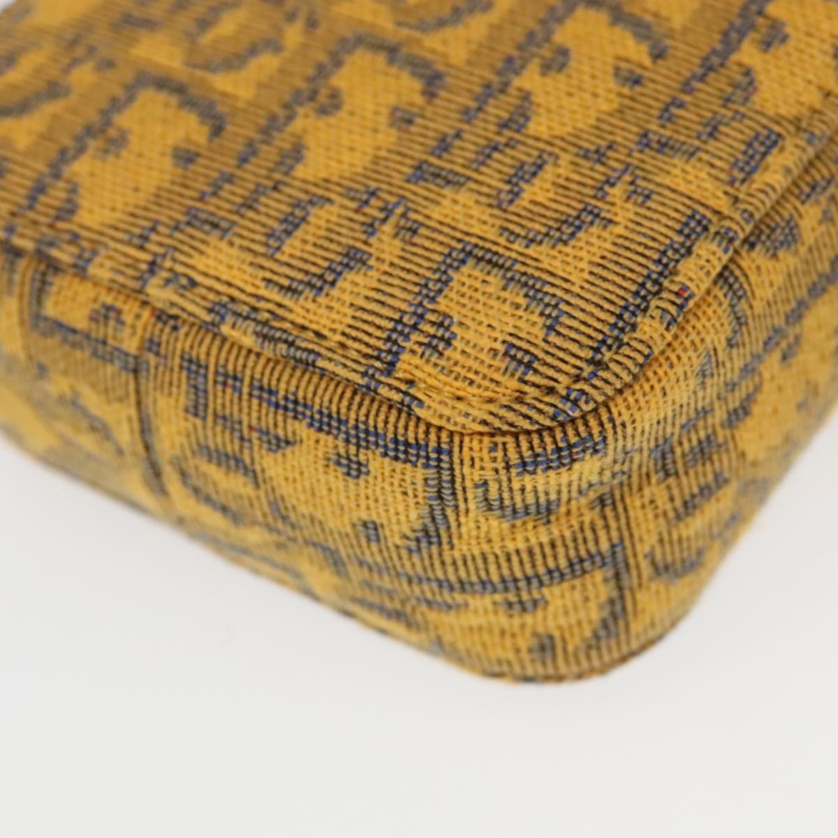 Christian Dior Vintage Trotter Canvas Yellow Canvas Clutche & Pouche Bag (Pre-Owned)