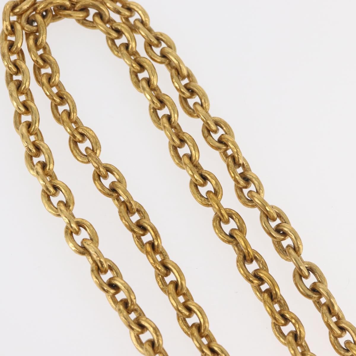 Chanel Cc Pendant Metal Gold Metal Necklace Jewelry (Pre-Owned)