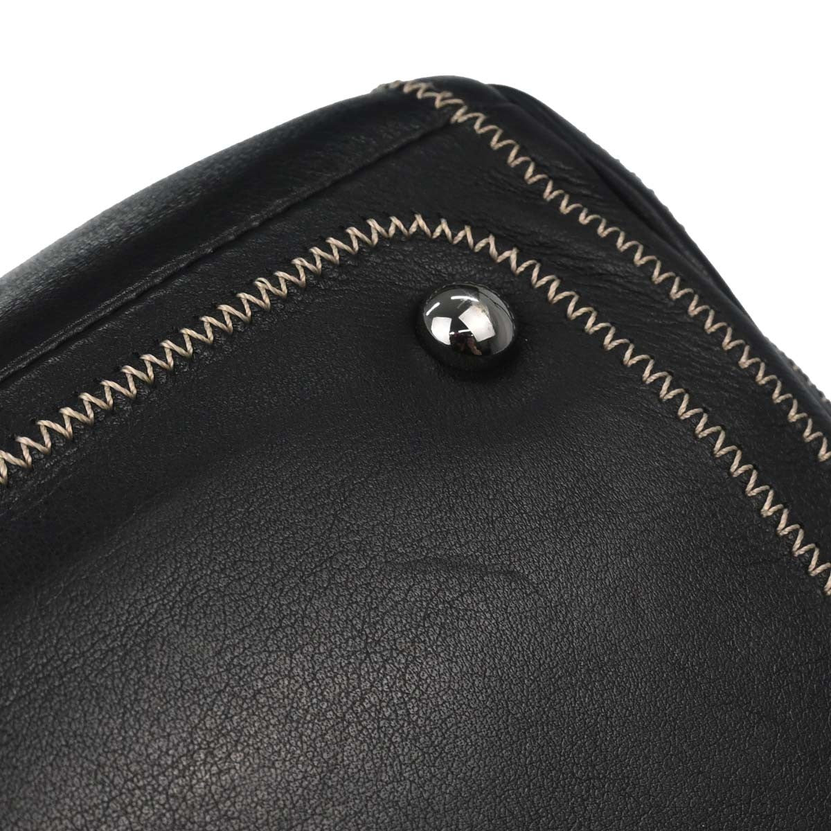 Chanel Cc Bowler Leather Black Leather Handbag (Pre-Owned)