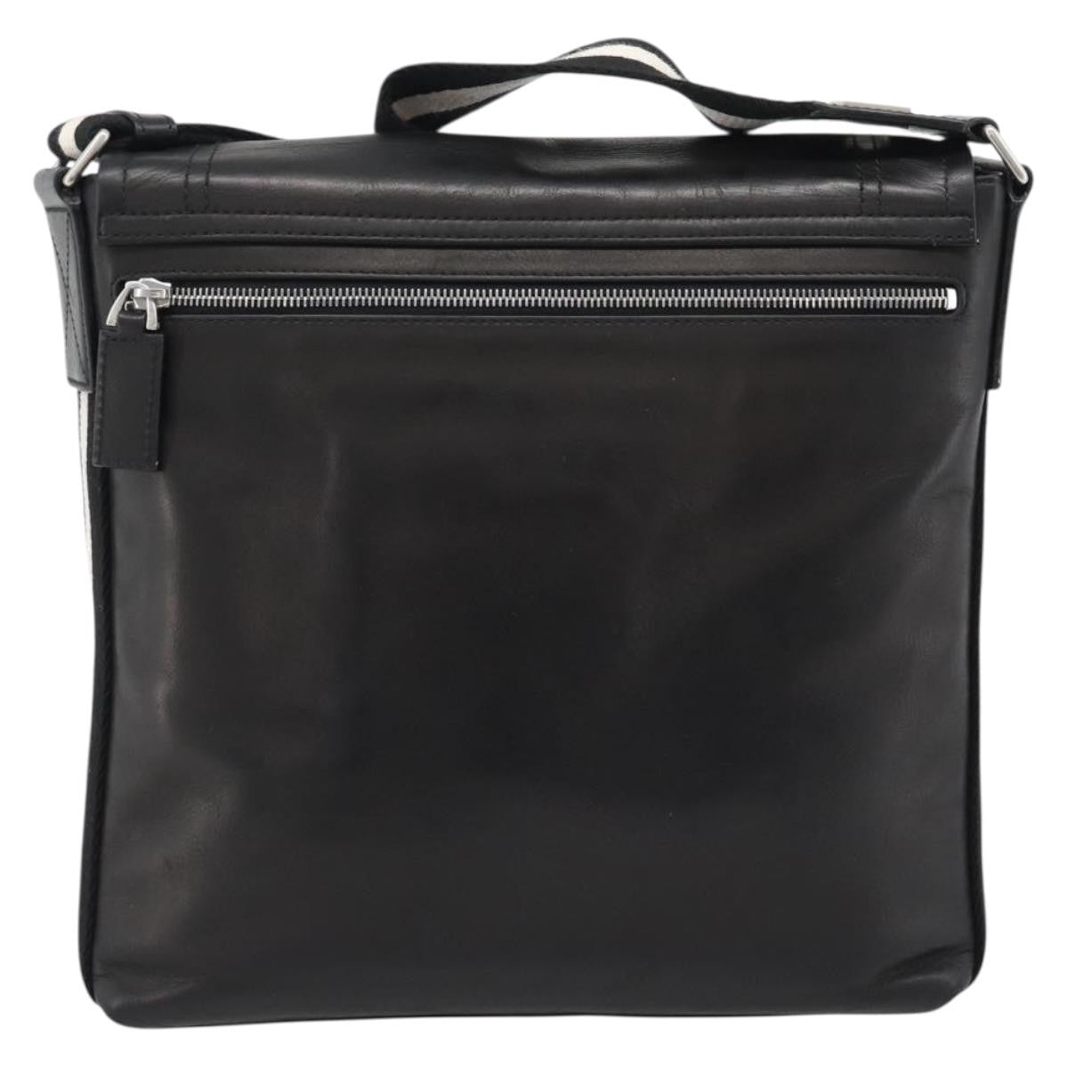Bally Vintage Leather Black Leather Shoulder Bag Bag (Pre-Owned)