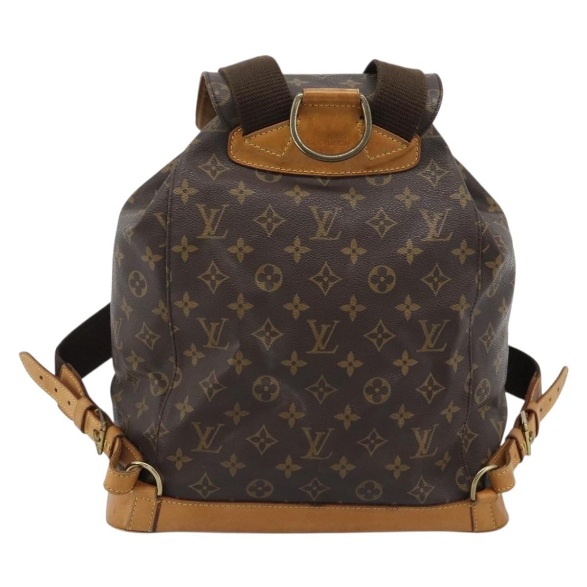 Louis Vuitton Vintage Montsouris Monogram Canvas Brown Canvas Backpack Bag (Pre-Owned)