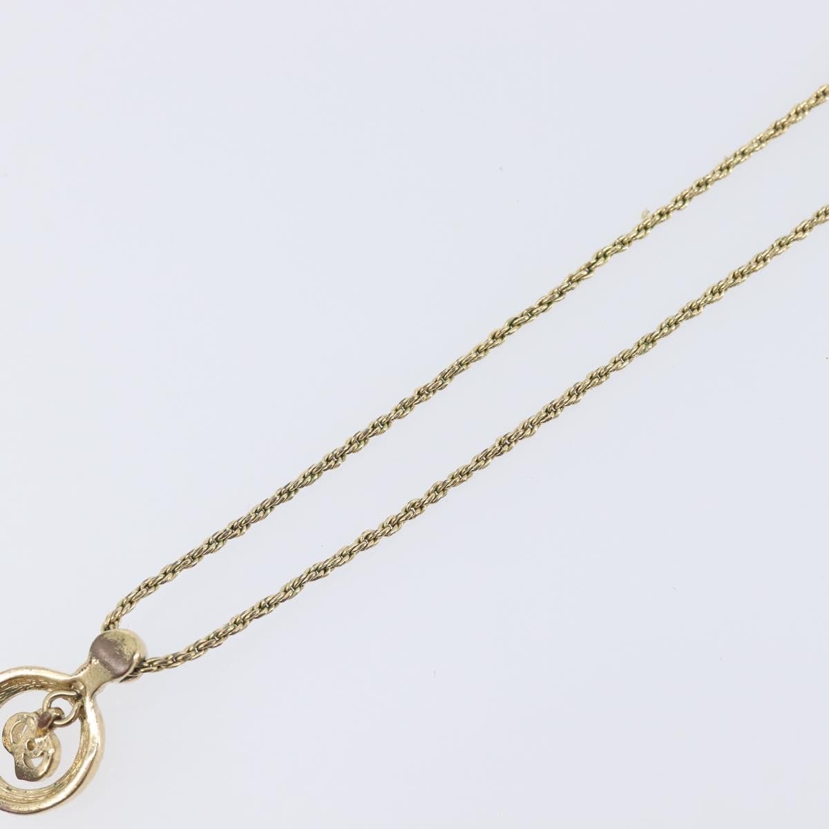 Christian Dior Vintage Cd Pendant Metal Gold Metal Necklace Jewelry (Pre-Owned)