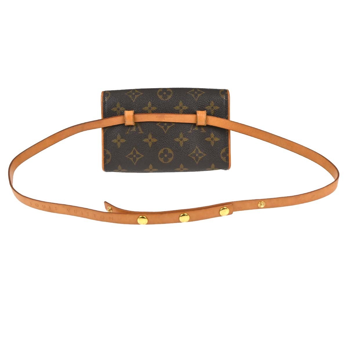 Louis Vuitton Florentine Waist Monogram Canvas Brown Canvas Handbag (Pre-Owned)