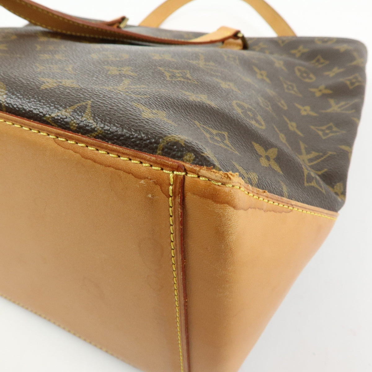 Louis Vuitton Cabas Mezzo Monogram Canvas Brown Canvas Tote Bag Bag (Pre-Owned)