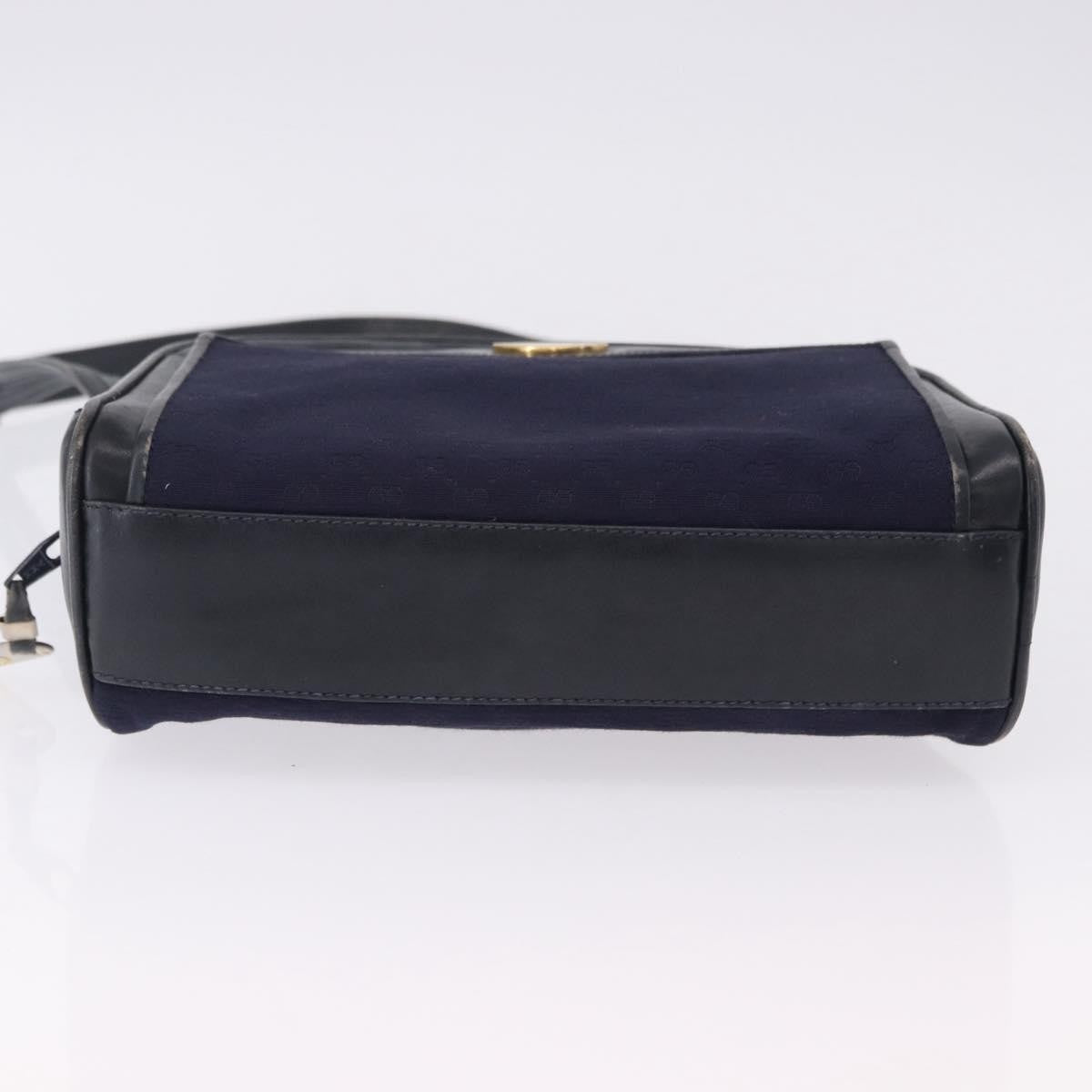 Gucci Micro Gg Canvas Canvas Navy Canvas Shoulder Bag Bag (Pre-Owned)