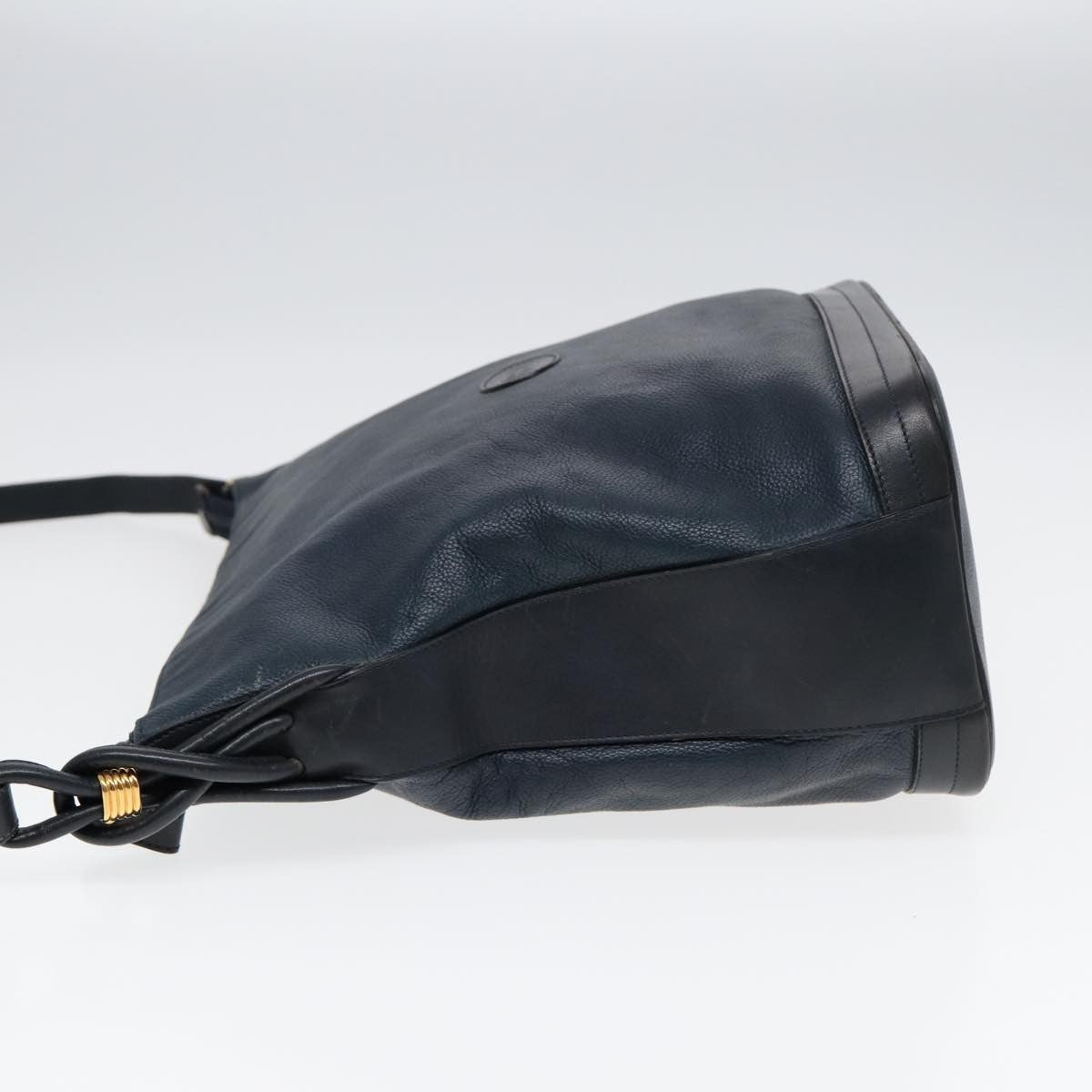 Gucci Vintage Leather Navy Leather Shoulder Bag Bag (Pre-Owned)