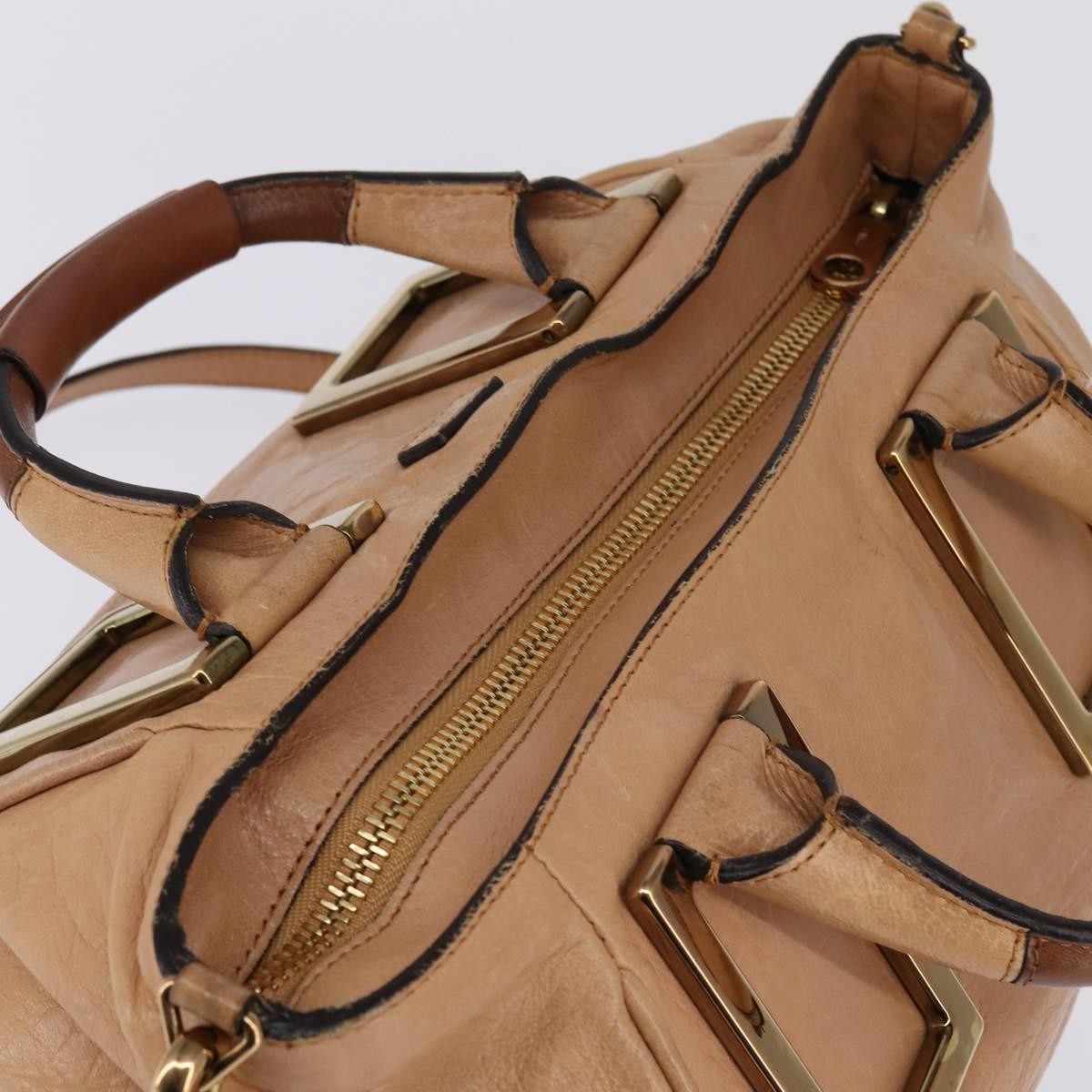 Chloe Ethel Leather Beige Leather Handbag (Pre-Owned)