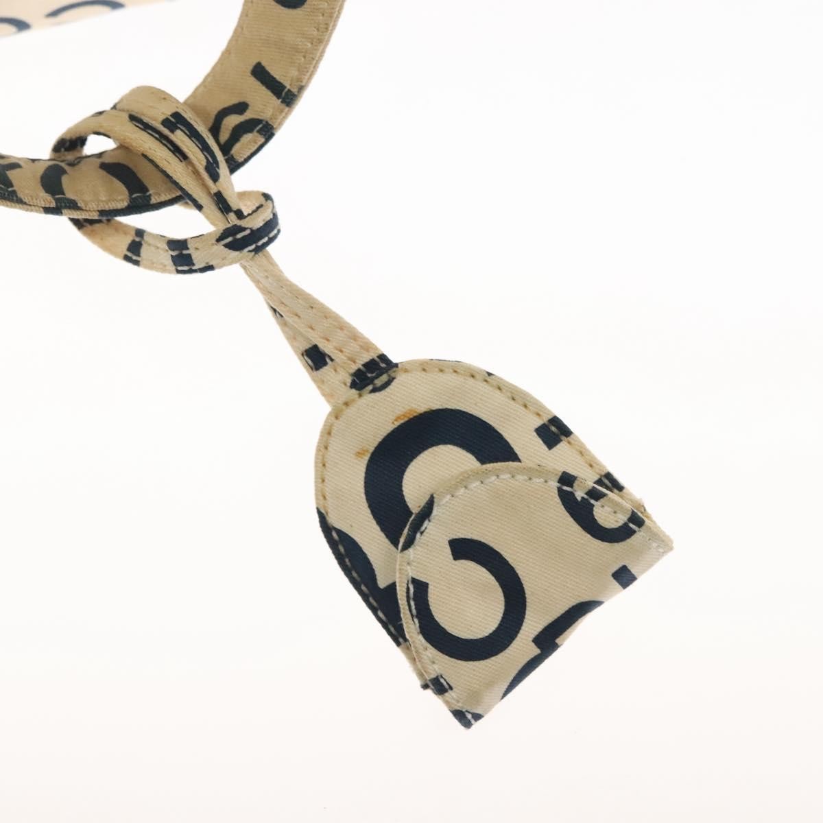 Chanel Cambon Canvas White Canvas Bag (Pre-Owned)